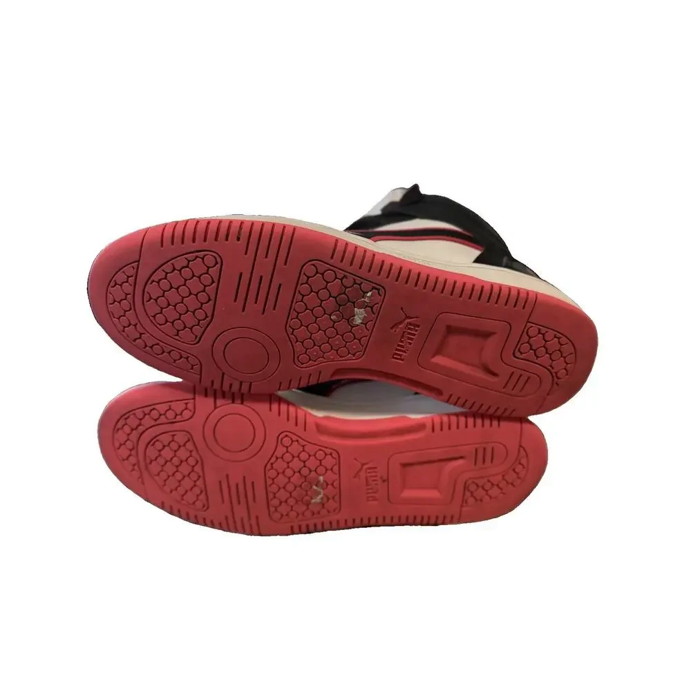 Puma Rebound Cyber Women's 9.5 High Top Sneakers Black White Pink Streetwear